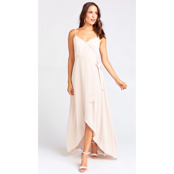 Show me your mumu mariah wrap dress dusty blush - Picture 2 of 4